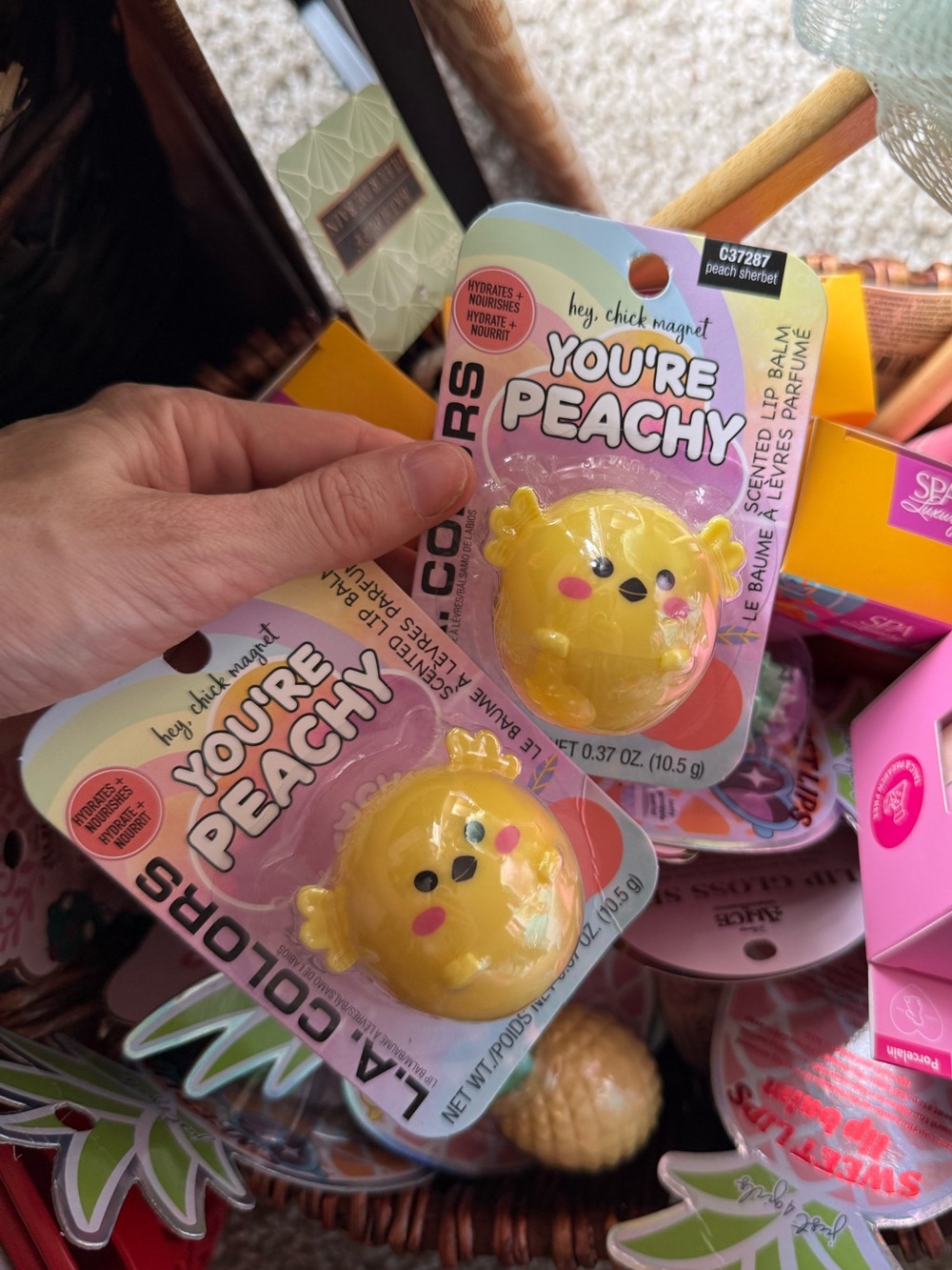 Target LA Colors You're Peachy Chick Scented Lip Balm - Yellow axolotl